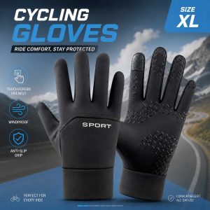 DOMURA Sarung Tangan Sepeda Motor Anti Slip Touchscreen Windproof XL - ST23